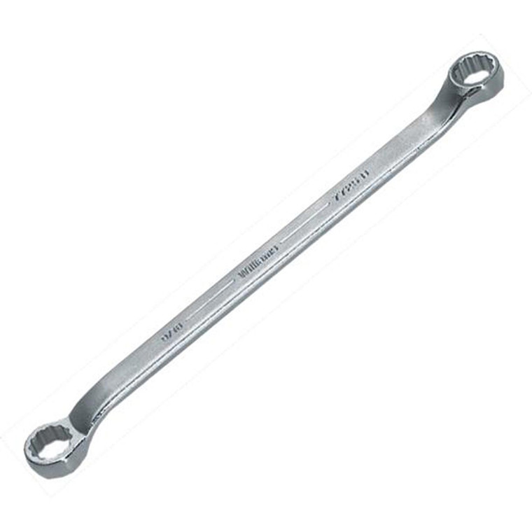 Williams Offset Box End Wrench: SAE 1/2" x 9/16" - 12 Point - JHW7725B