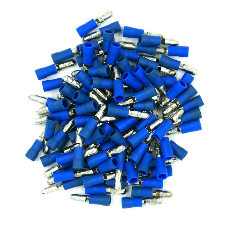XScorpion Male Bullet Connectors 14/16ga. - Blue (100 pack) - MB1614B