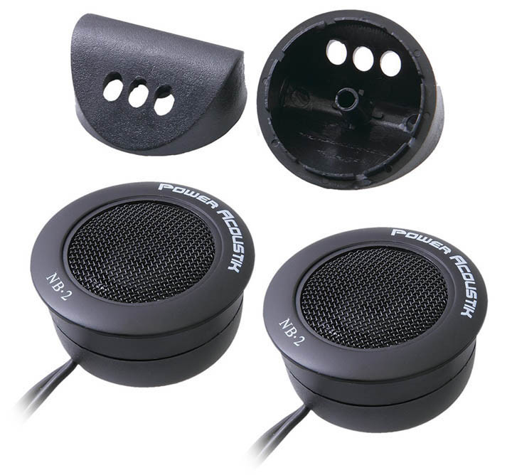 POWER ACOUSTIK 1" TWEETERS (Sold in pairs) NIOBIUM 200WATTS; 3-WAY MOUNTING - NB-2