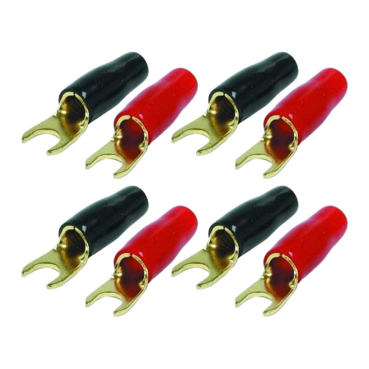 Audiopipe Gold Plated Spade Terminals 8-Gauge (4 Pair) - PBTS8