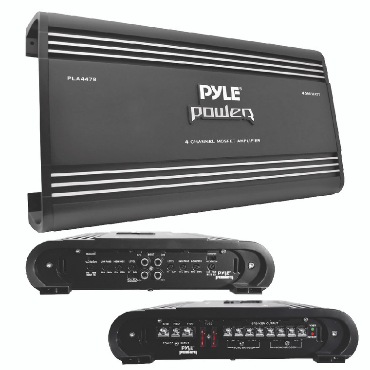 Pyle 4 Channel 4000W Bridgeable Mosfet Amplifier - PLA4478