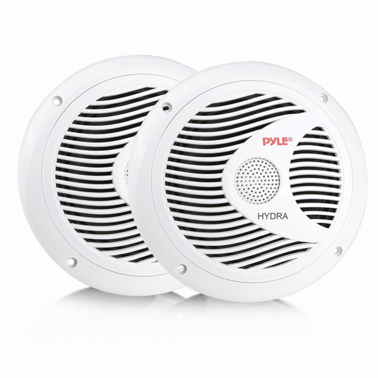Pyle Marine 6.5 Dual Cone Speakers (White) - PLMR60W
