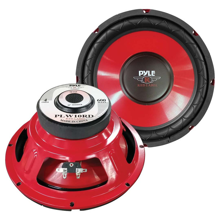 Pyle 10" Woofer 300W RMS/600W Max Single 4 Ohm Voice Coil - PLW10RD