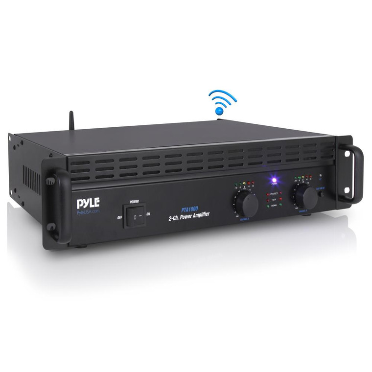 AMPLIFIER PYLE PRO 1000WATT 2 CHANNEL BRGABLE;RACK MOUNT with Bluetooth - PTA1000
