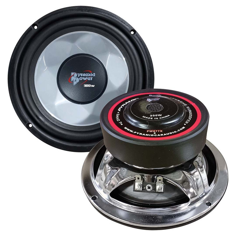 Pyramid 6.5" Woofer 150W RMS/300W Max Single 4 Ohm Voice Coil - PW677X
