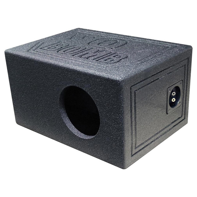 Qpower Single 6.5" Enclosure Vented QBOMB with Spray liner - QBOMB65VLSINGLE