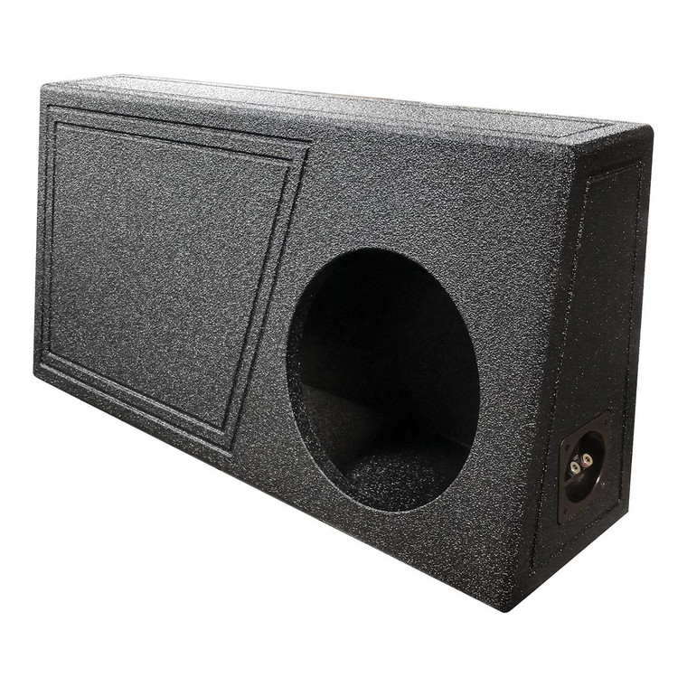 Qpower Single 10" Truck Ported SPL Empty Woofer Box with Bed Liner Spray - QBTRUCK110V