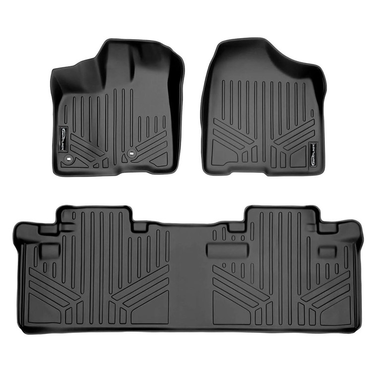 Smartliner Floor Liners Front/2nd Row 20132020 Toyota Sienna - 8 Passenger Model (Black) - SA0128/B0083