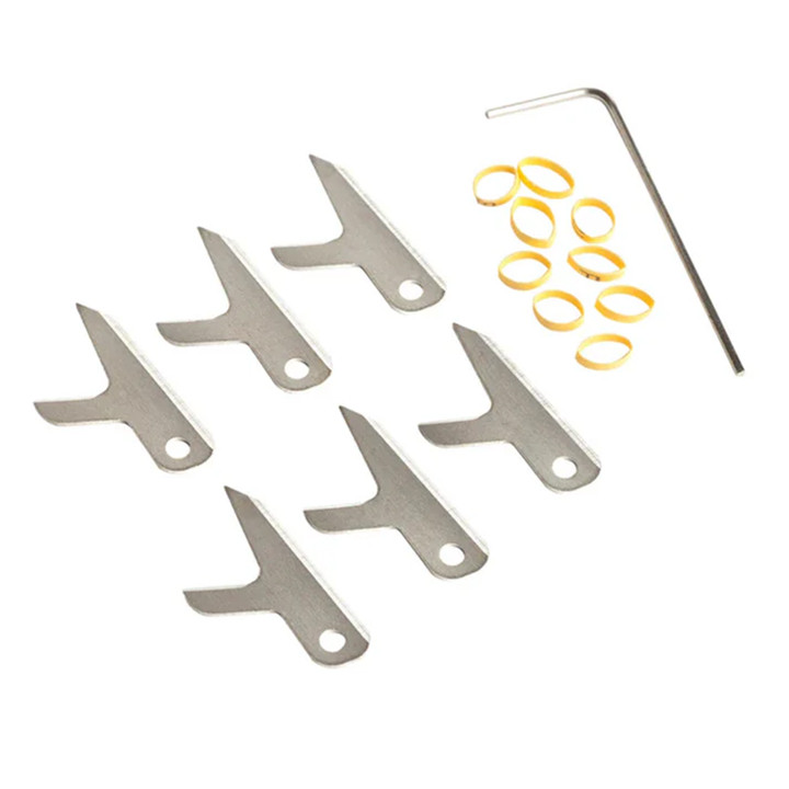 Swhacker #203 Broadhead Replacement Blades & Extra Shrink Tubing 100 Grain (6-pack) - SWH00203
