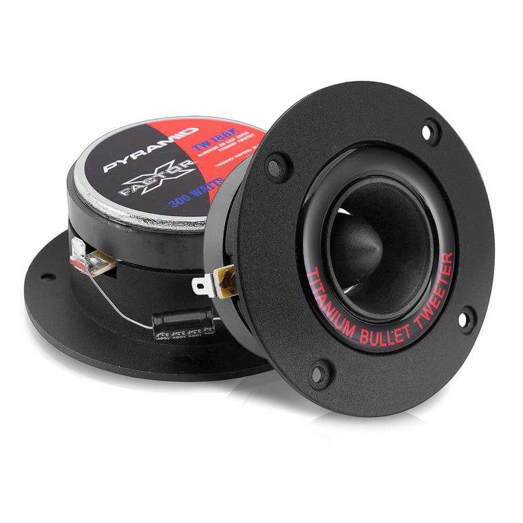 PYRAMID TWEETERS (sold in pairs) BLACK DIE CASTBULLET STYLE; 300 WATT; 3.75" - TW18BK