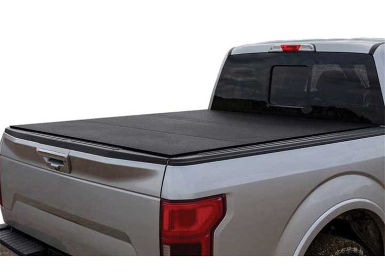 Access Bed Covers - 22c Rivian R1t 4.6ft (w/oem Tonneau Track) Lomax Folding Hard Cover Blk Urethan - B3080019