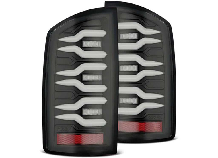 AlphaRex - 0708 Ram 1500/0709 2500/3500 Luxxseries Led Tail Lights Black - 641040