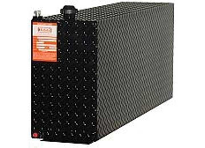 Aluminum Tank Industries - 42 Gallon Black Rectangle Diamond Plate Aluminum Diesel Auxilary Tank Only - AUX42RB