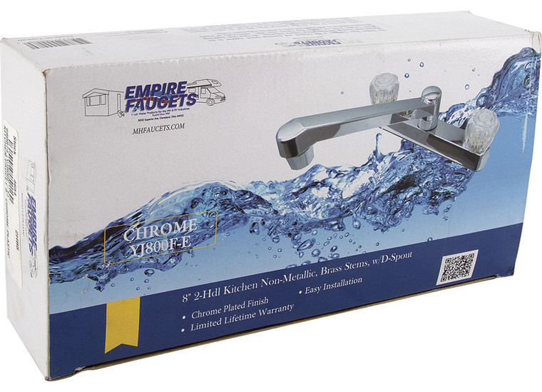 American Brass - Kitchen Faucet 8in Chrome Plasticunderbody Dspoutempire - YJ800F-E