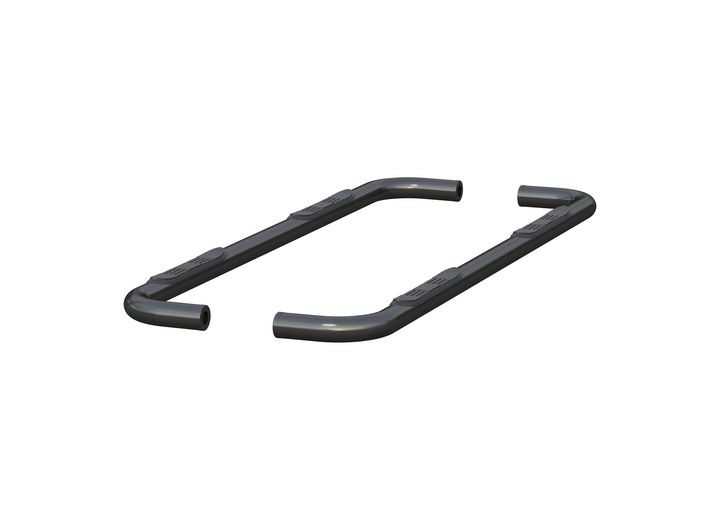 Aries - 3in Round Semigloss Black Stainless Steel Side Bars - 214053
