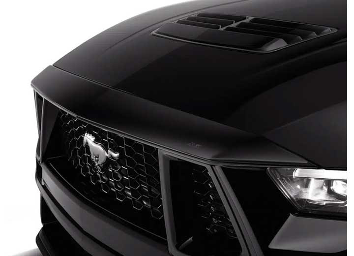 Auto Ventshade - 24c Mustang Aeroskin Impact Resistant Hood Bug Shieldsmoke - 322212