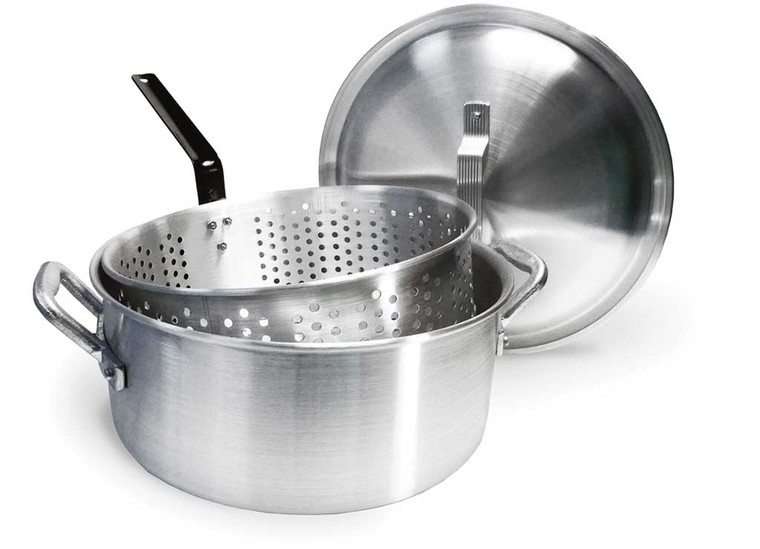 Bayou Classic - 14qt Aluminum Fry Pot With Lid Basket - 1350