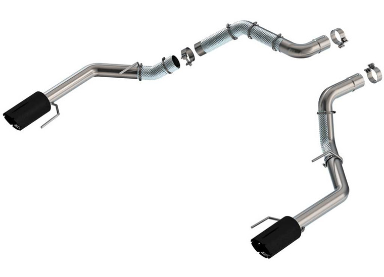 Borla Exhaust - 21c F150 Raptor 3.5l V6 At 2/4wd Cc Sb S Rd Ac Sr 3 In Tailpipe & Tips Black Brawler Style - 60727BRCB