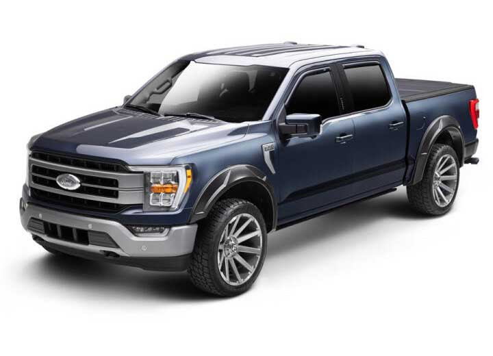 Bushwacker - 21c F150 (exc F150 Lightning) Fender Flare Drt Style 4pc Smooth Blk - 20972-02