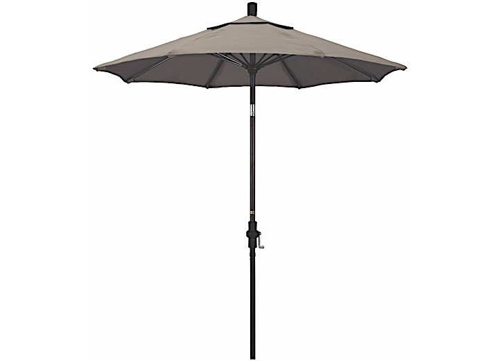 California Umbrella - Sun Master Series 7.5ft Alum/fiberglass Crank Collar Tilt Market Umbrella In Taupe Sunbrella - GSCUF758117-5461