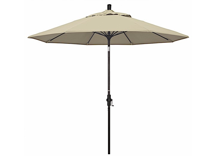 California Umbrella - Sun Master Series 9ft Alum/fiberglass Crank Collar Tilt Market Umbrella In Beige Sunbrella - GSCUF908117-5422