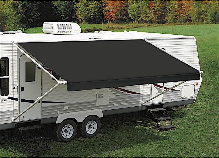 Carefree of Colorado - Cuttofit Patio Vinyl Fabric 24ft 2in Black - JG254E4E-MP