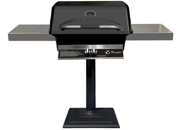 Charmglow - Patio Mount Lp Patiopro Series40000btu Cast Aluminum Head Stainless Grids 2ft Post Lp Ready - CHRM40PM-P