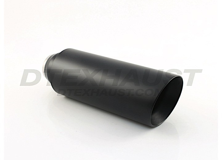 Different Trends - Black Powder Coated 4.00 In X 12.00 In Slanted Double Wall Id 3.00 In - DT-30013C-12BK