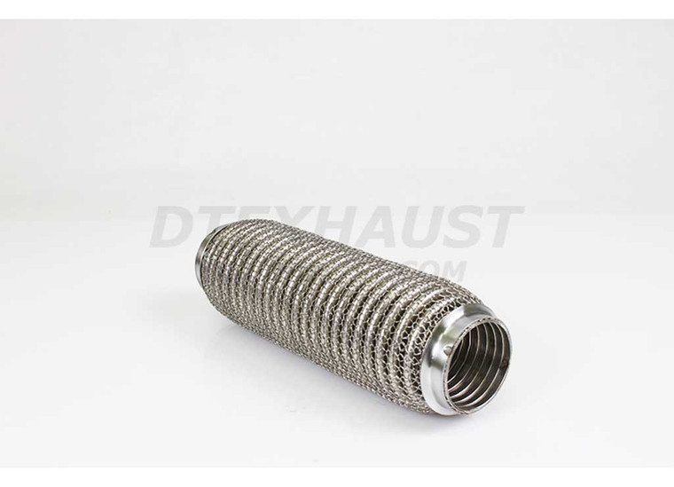 Different Trends - 8.00 In Quter Stainless Mesh Interlock Flexible Pipes Id 2.00 In - DTF-12008BI