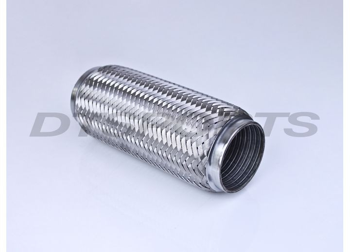 Different Trends - 2.50in X 4in Double Braided Staunless Steel Flexible Pipies  2.50in Id /  Od - DTF-2504BI