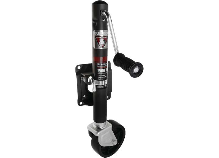 Draw-Tite - Round Trailer Jack Side Mount 1500lb Lift Capacity Sidewind Bolton 10in Travel - 151444