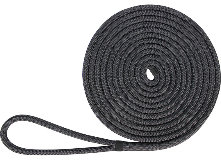 Extreme Max - Exmax Double Braid Nylon Dockline 5/8x35' Black - 3006.2147