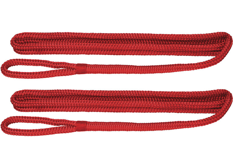 Extreme Max - Exmax Double Braid Fender Linepair 3/8x6' Red - 3006.2588