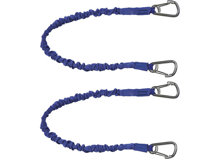Extreme Max - 24in  Covered Bungee Cord W/8mmstainless Snaps 2pack Blue - 3006.2906
