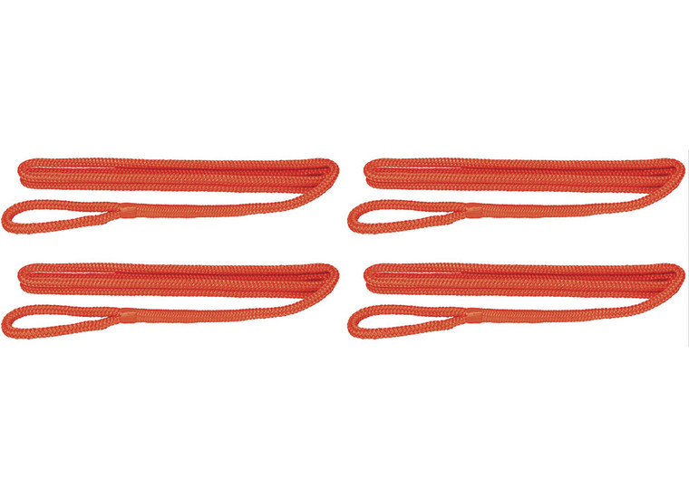 Extreme Max - Exmax Double Braid Fender Line3/8x6' Neon Orange 4pack - 3006.3402