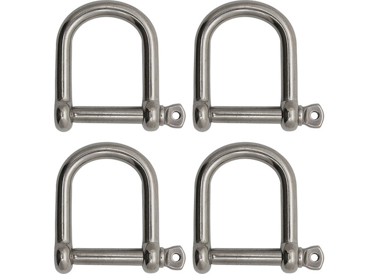 Extreme Max - Wide D Shackle 5/16 Stainlessbulk 4pk - 3006.8228.4
