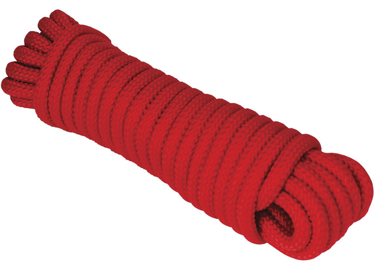 Extreme Max - Utility Rope 1/2x25' Red16strand Diamond Braid - 3008.0355