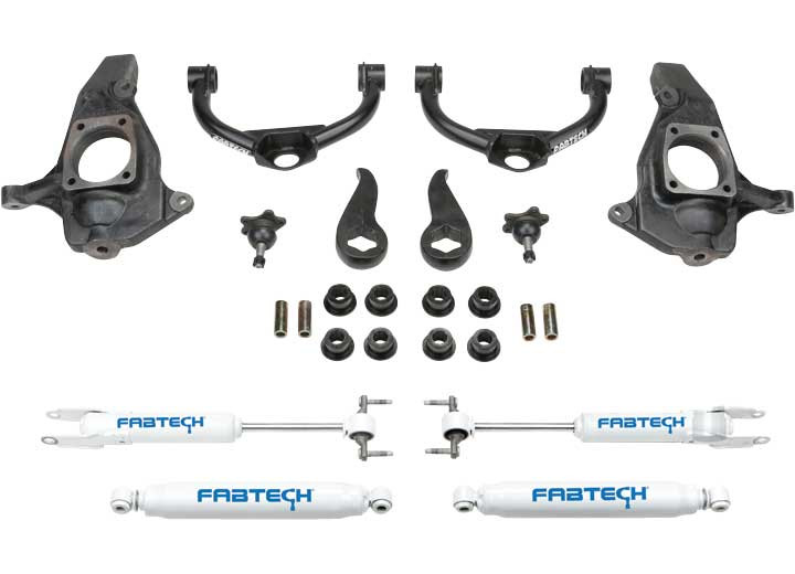 Fabtech - 2011 Gm Silverado/sierra 2500hd/3500hd 4wd 4 In. Ultimate System Suspension Kit W/performance Shocks - FTS21108