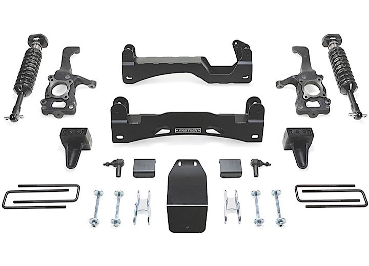 Fabtech - 1516 F150 4wd 6in Perf Sys W/blk 2.5c/o &dl Rr Shks - FTS22181