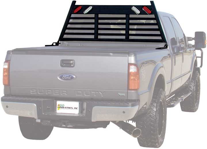 Go Industries - Hd Lighted Headache Rack Black - 620B