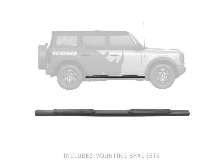 Go Rhino - 21c Bronco 4in 1000 Seriescomplete Kit:sidestep + Brackets Txt Black - 104412973T