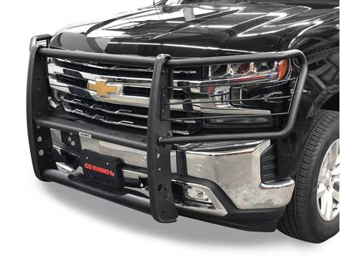 Go Rhino - 19c Silverado 1500 Black 3100 Series Stepguardcenter Grille + Brush Guards - 3176MT