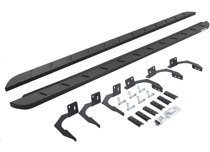 Go Rhino - 0914 Ram 1500 Quad Cab 80in Rb10 Slim Line Running Boards Txt Powder Coat Complete Set - 63409980SPC