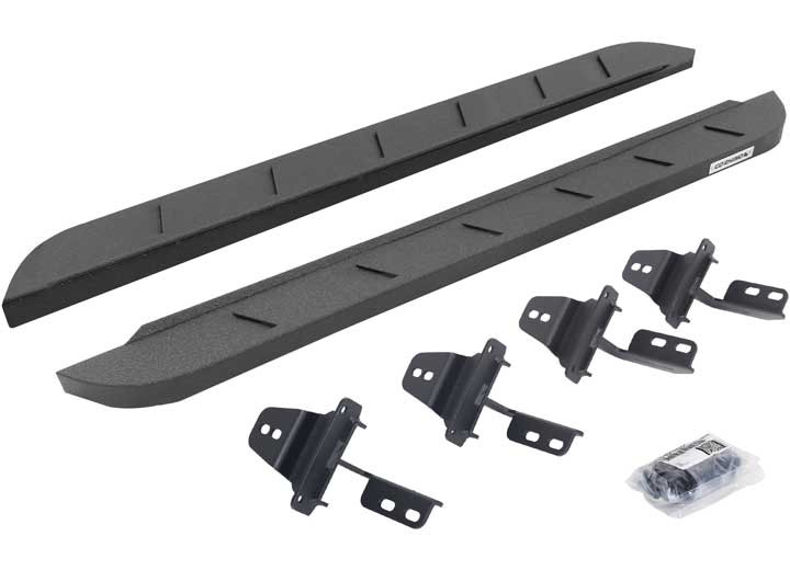 Go Rhino - 0718 Wrangler Jk 48in Rb10 Slim Line Running Boards Blk Bedliner Coating Complete Set - 63492648ST