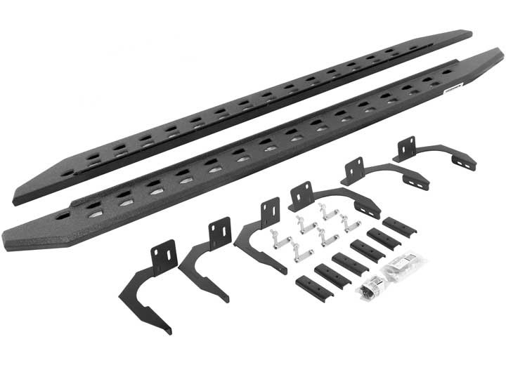 Go Rhino - 0914 Ram 1500(excl Rebel)quad Cab 80in Rb20 Slim Line Running Boards Bedliner Coating Complete Set - 69409980ST