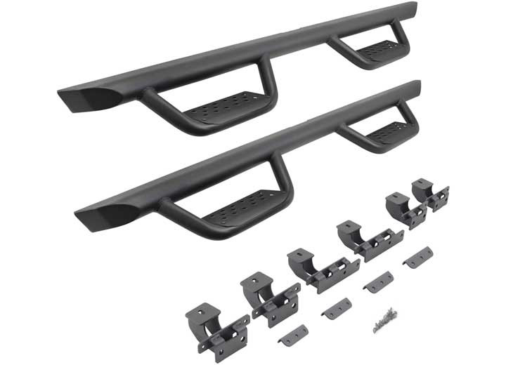 Go Rhino - 18c Jeep Wrangler Dominator Xtreme D2 Side Steps W/rocker Panel Mnting Brkt Kit - D224506T