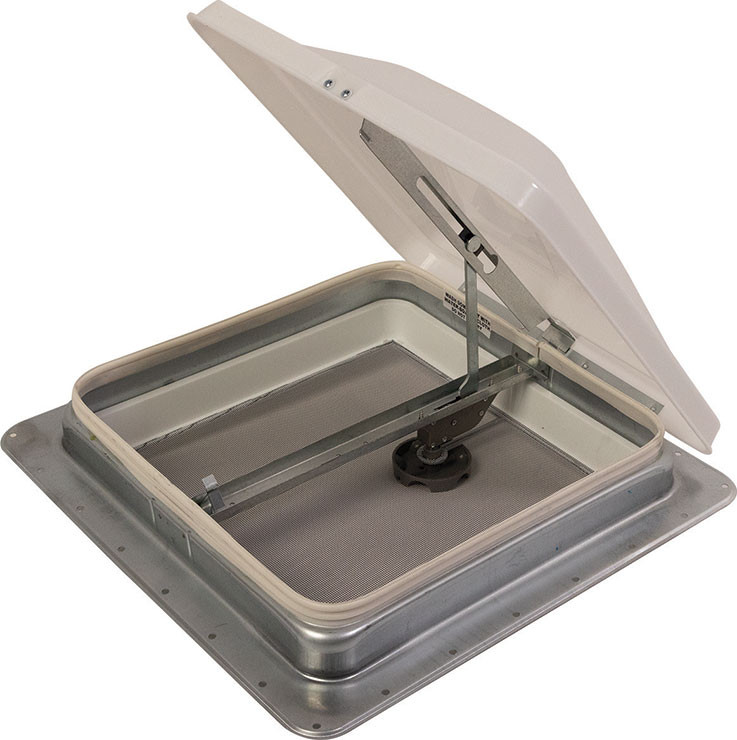 Heng's - Rv Roof Vent 14in X 14in Manual Lift White - 71111A-C