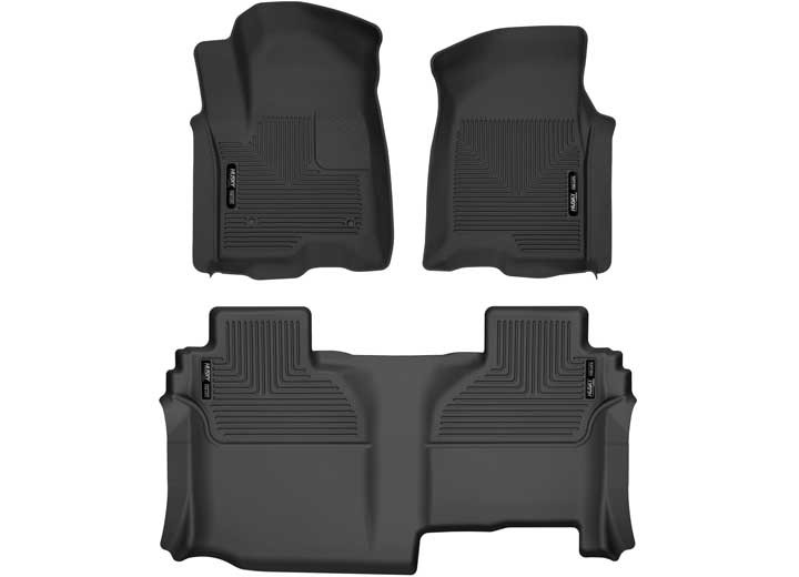 Husky Liner - 19c Sil/sierra 1500/2500/3500 (ex Classic/ld) Ext Cab Floor Liners Blk - 53648