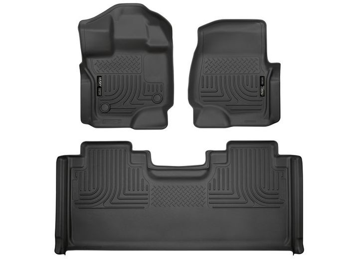 Husky Liner - 15c F150 Supercab Front & 2nd Seat Floor Liners Weatherbeater Series Black - 94051