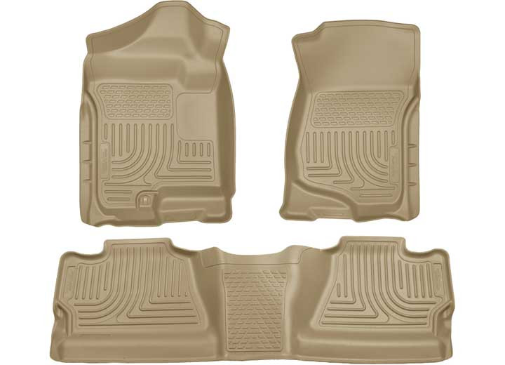 Husky Liner - 0713 Silverado/sierra 1500/0714 2500/3500 Crew(not W/manual Shifter)front & 2nd Seat Flr Liners Ta - 98203